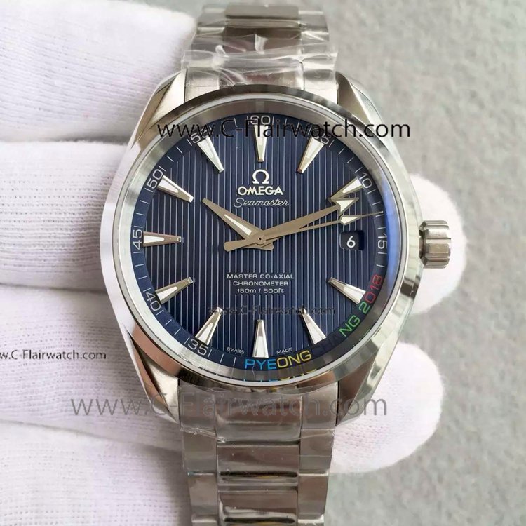 Omega Seamaster Replica Aqua Terra Swiss Blue Dail Watch